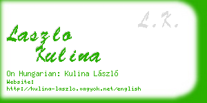 laszlo kulina business card